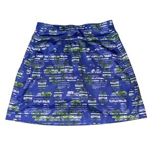 Callaway Golf Skort Small Blue Green Abstract Print Activewear Performance Skirt